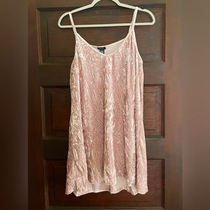 Crushed Pink Velvet Dress